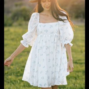 Mimi mini dress puff sleeves